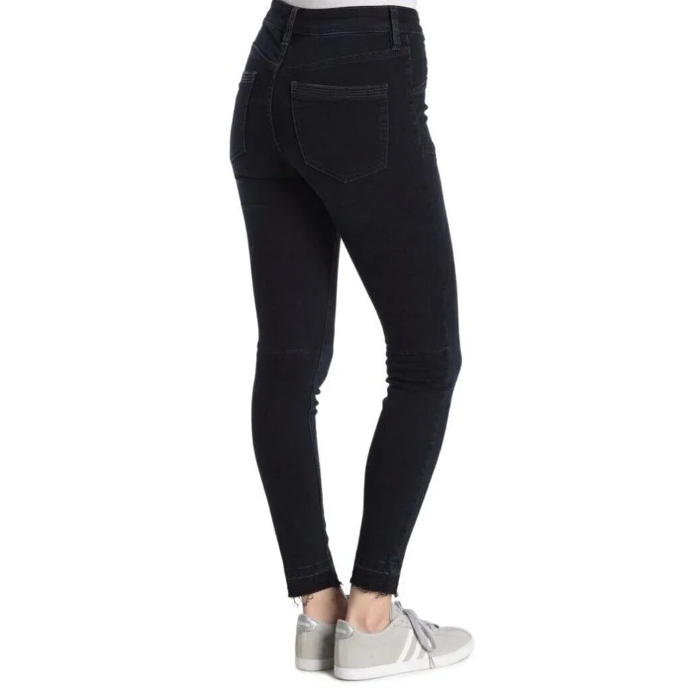 Free People Ivy Mid Rise Released Hem Skinny Jeans Seal Blue NWT‎ $98 Size 30